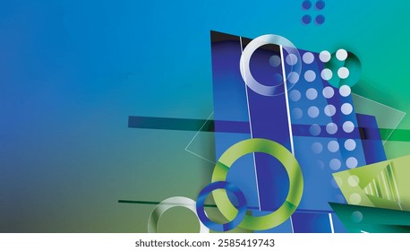 Abstract background geometric design with colorful gradients