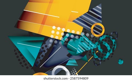 Abstract background geometric design with colorful gradients