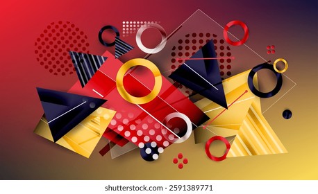 Abstract background geometric design with colorful gradients