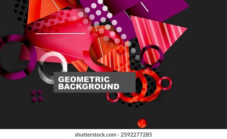 Abstract background geometric design with colorful gradients