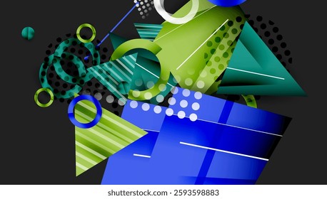 Abstract background geometric design with colorful gradients