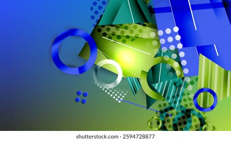 Abstract background geometric design with colorful gradients
