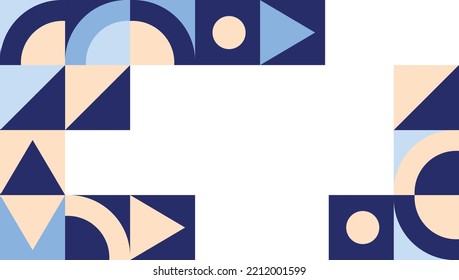 Abstract background of geometric design vector seamless pattern punchy pastel color