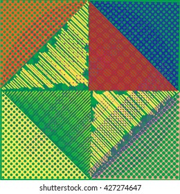 Abstract background with geometric elements.