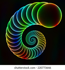 Abstract background with geometric elements, circle art. Vector illustration
