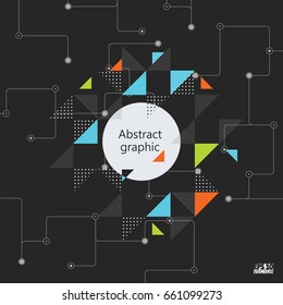 Abstract background with geometric elements. Eps10 Vector illustration.