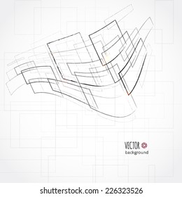 Abstract background with geometric elements, hand drawn sketch style. Vector illustration for your business presentation