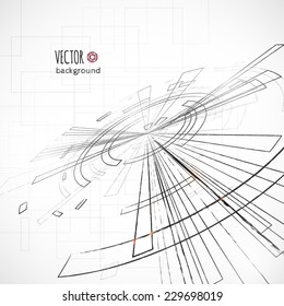 Abstract background with geometric elements, hand drawn sketch style. Vector illustration for your business presentation