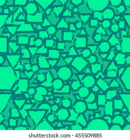 Abstract background with geometric elements. Hand drawn abstract background. Grunge texture. Seamless pattern. Vector Illustration.