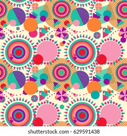 Abstract background with geometric elements. Seamless vector pattern