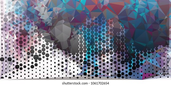 Abstract background with geometric elements. Vector clip art.