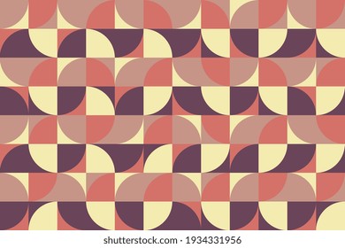 Abstract background with geometric elements in warm vintage color palette. Vector retro illustration easy to edit and customize. Eps10