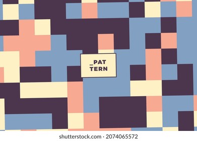 Abstract background with geometric elements in warm vintage color palette. Vector retro illustration easy to edit and customize. Eps10