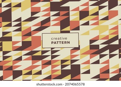 Abstract background with geometric elements in warm vintage color palette. Vector retro illustration easy to edit and customize. Eps10