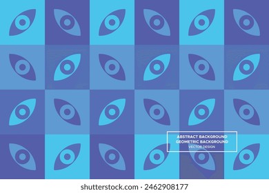 Abstract Background | Geometric Background (Eyes) - Pattern, Profile, Brochure, Website Design, Website Banner, Advertisement, Poster, Apparel, Textiles, Interior Design (4 Colors) - DL.2.12