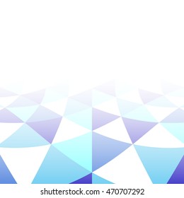 Abstract background with a geometric figures. The illusion of floor. Shades of blue.