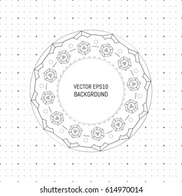 Abstract background from geometric figures in technological style. Elements of cyberspace. Electronic devices and interfaces. Future technologies.
