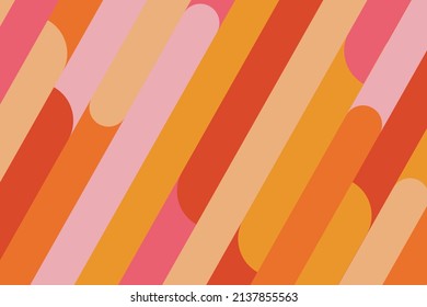 Abstract background with geometric flat figures in red and pink tones with diagonal lines, giving a dynamic backdrop for banners and posters. Vector illustration.