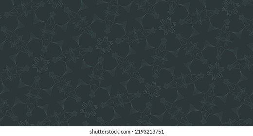 Abstract background with geometric floral pattern. Hand drawn vector illustration. Flat color design, easy to recolor.