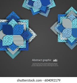 Abstract background with geometric flower. Eps10 Vector illustration.