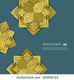 Abstract background with geometric flower. Eps10 Vector illustration.
