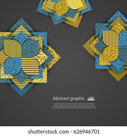 Abstract background with geometric flower. Eps10 Vector illustration.