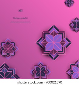 Abstract background with geometric flower. Eps10 Vector illustration.