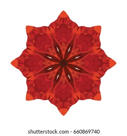 Abstract background with geometric flower . Polygon flower . Mandala
