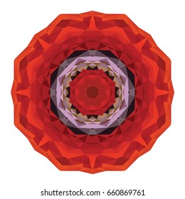 Abstract background with geometric flower . Polygon flower . Mandala