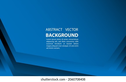 abstract background geometric gradient blue gradient black with wave style, for posters, banners, and others, copy space area vector design eps 10