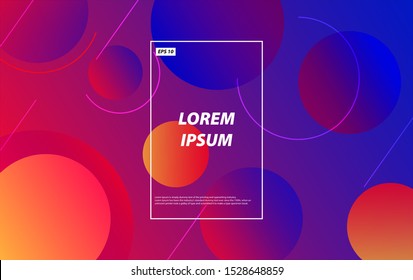 Abstract background with geometric gradient circle. Abstract website landing page with circles.vector illustration