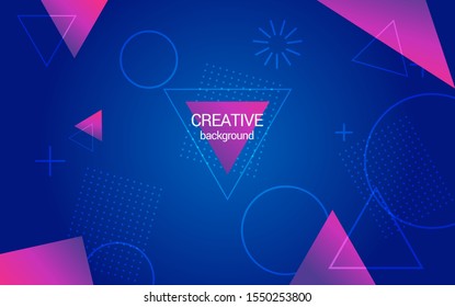 Abstract background with geometric gradient circle. Design abstract pattern with color circles, dots. Abstract website landing page with circles. Vector illustration. EPS 10