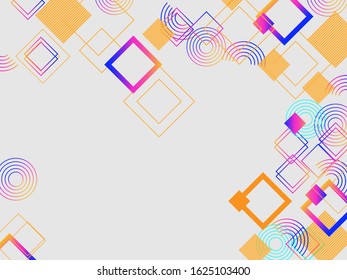 Abstract background with geometric gradient circle. Design abstract pattern with color circles, dots. Abstract website landing page with circles.vector illustration
