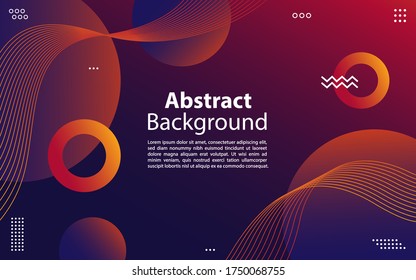 abstract background with geometric gradient circle. Abstract website landing page with circles.