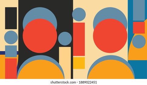 Abstract background with geometric gradient circle shapes. Design abstract pattern with color circles, dots. Abstract website landing page with circles.vector 