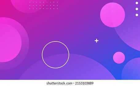 Abstract background with geometric gradient circle. Minimal abstract cover design. Creative colorful wallpaper. Trendy gradient poster. Vector illustration