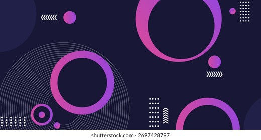 Fundo abstrato com círculo gradiente geométrico. design moderno na moda