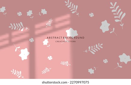 Abstrakter Hintergrund Geometrische Farbblume handgezeichnet Einfache, attraktive rosafarbene Pastelle EPS10