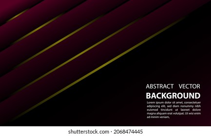 abstract background geometric gradient line luxury gold line maroon color, for posters, banners, and others, vector design copy space area eps 10
