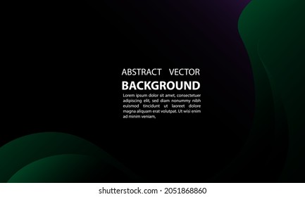 Abstract background geometric gradient liquid is black and green gradient and purple, with a simple and elegant style, for posters, banners, and others, vector design eps 10