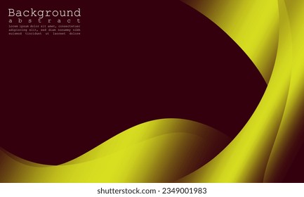 Abstract Background Geometric Gradient Liquid Waves Maroon Color and Orange Gold Line EPS 10