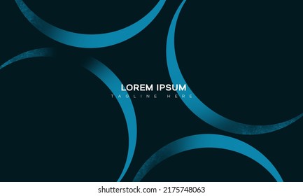 Abstract background of geometric graphic elements in dark blue color influenced by light, cutouts, lines, stripes, loops for posters, flyers, digital boards and concept designs.