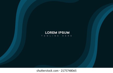 Abstract background of geometric graphic elements in dark blue color influenced by light, cutouts, lines, stripes, loops for posters, flyers, digital boards and concept designs.
