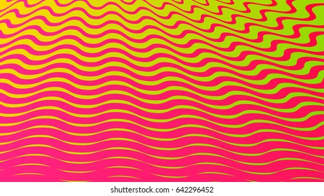 Abstract background with geometric halftone design in pink and green colors