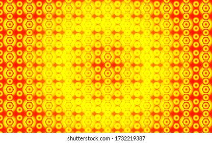 Abstract background, geometric, hexagon and circle, gradient, yellow and faded
