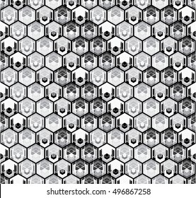 Abstract background, geometric hexagon pattern. Pattern can be used for wallpaper, cover fills, web page background, surface textures. Vector linen texture.