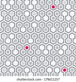 Abstract background, geometric hexagon seamless pattern