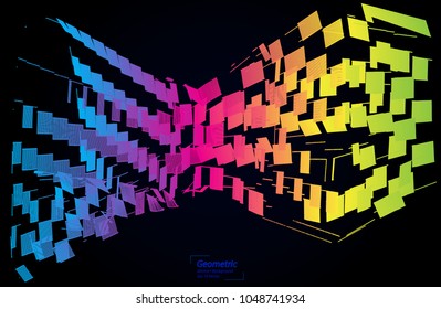 The abstract background from geometric illustration design element, Eps 10 vector