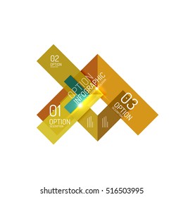 Abstract background, geometric infographic option templates. Vector colorful business presentation or data brochure layouts with sample text