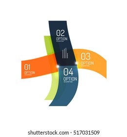 Fondo abstracto, plantillas de opciones de infografía geométrica. Presentación de negocios o diseño de folletos de datos en color vectorial con texto de ejemplo